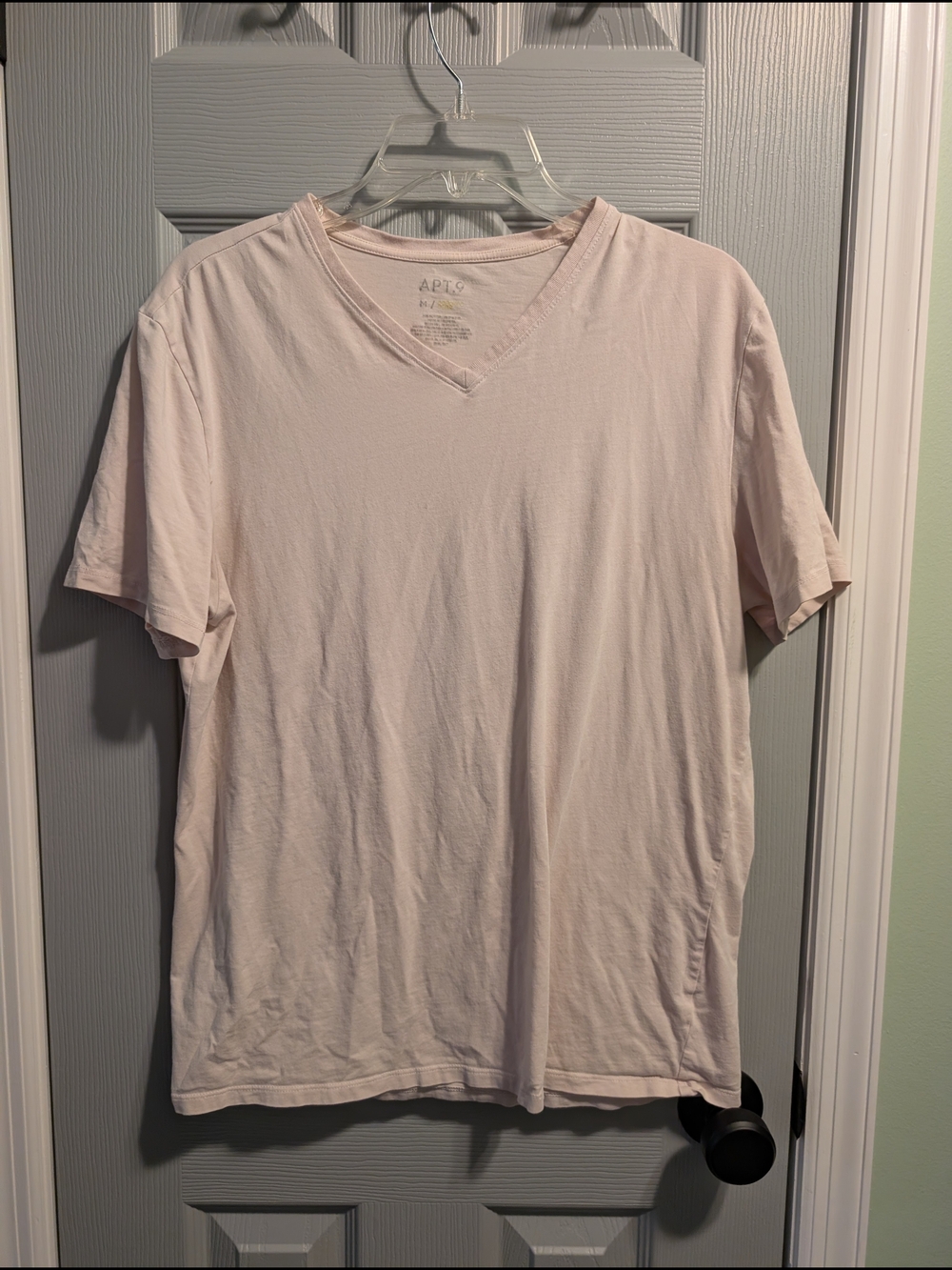 Apt. 9 Light Pink V-Neck Short Sleeve Tee